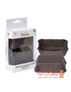 Cápsulas Mini Cake Marrones 36uds Decora