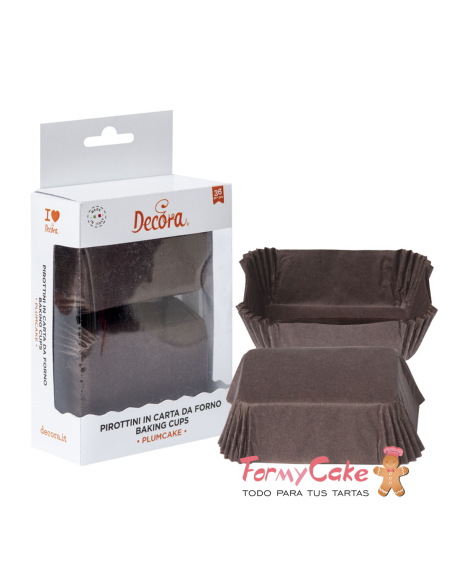 Cápsulas Mini Cake Marrones 36uds Decora