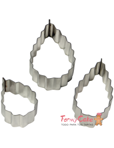 Cortadores Hoja Rosa 3Uds PME