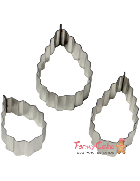 Cortadores Hoja Rosa 3Uds PME