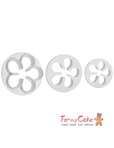 Cortantes Pétalos Rosas 3ud PME