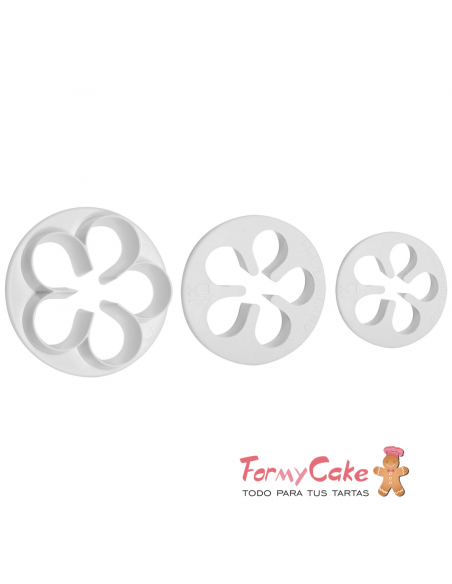 Cortantes Pétalos Rosas 3ud PME