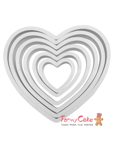 Cortantes Corazones 6ud PME