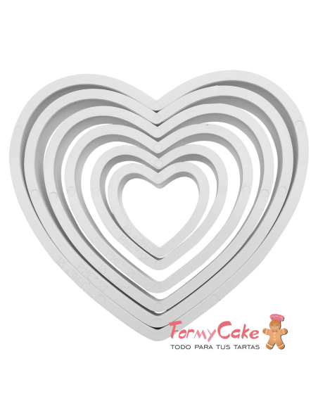 Cortantes Corazones 6ud PME