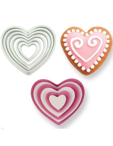 Cortantes Corazones 6ud PME