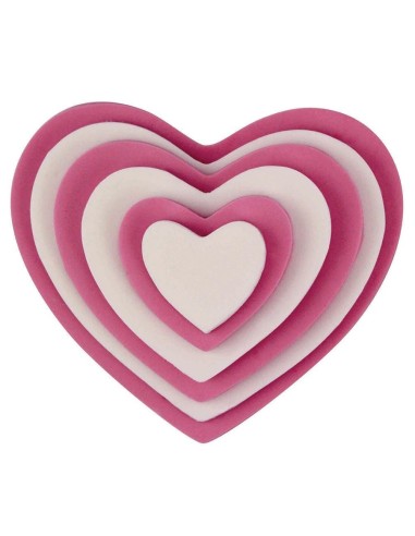 Cortantes Corazones 6ud PME