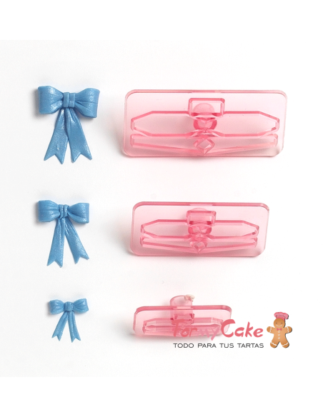 Crea preciosos lazos 3D con este set de 3 cortadores de lazo grandes.