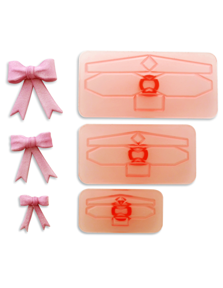 Crea preciosos lazos 3D con este set de 3 cortadores de lazo grandes.