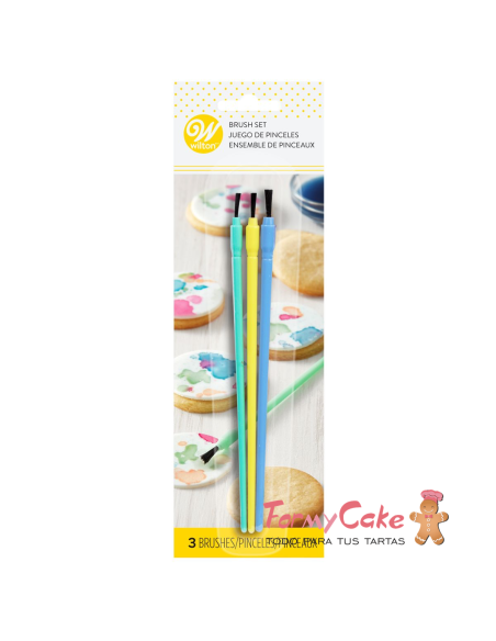Set de Pinceles Colores 3uds Wilton