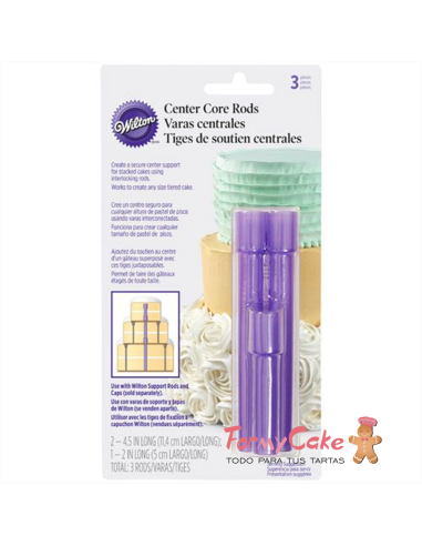 Pilar Central para Tartas 3uds Wilton