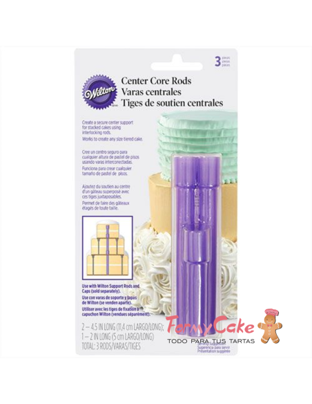 Pilar Central para Tartas 3uds Wilton