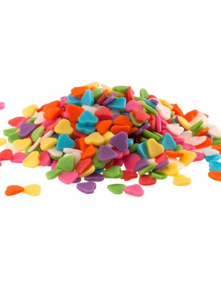 Corazones Colores De Azucar 100g Dekora