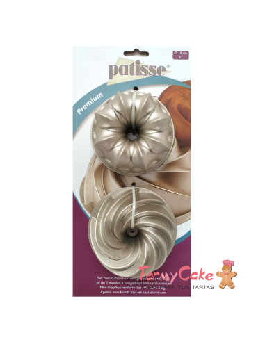 Molde Aluminio Bundt 2uds Patisse