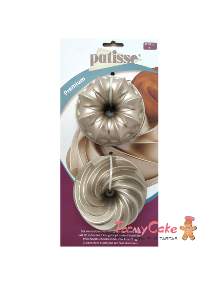 Molde Aluminio Bundt 2uds Patisse