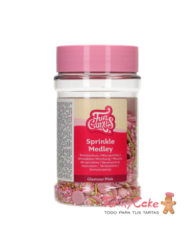 Sprinkle Medley Glamour Pink 180g Funcakes
