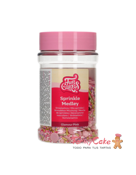 Sprinkle Medley Glamour Pink 180g Funcakes