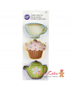 Cortantes Fiesta de Té 3ud Wilton