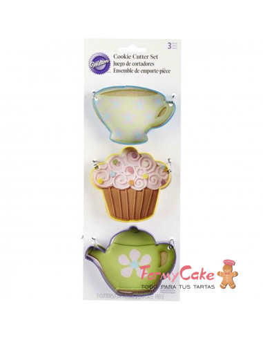 Cortantes Fiesta de Té 3ud Wilton