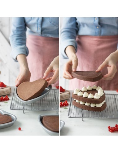 Set De 5 Moldes Corazón Para Tartas Por Capas Decora