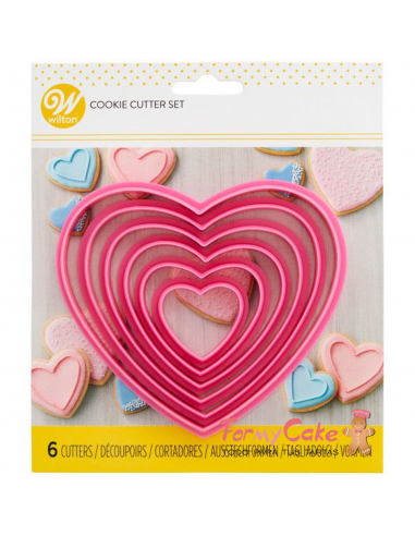 Cortantes Corazones 6ud Wilton