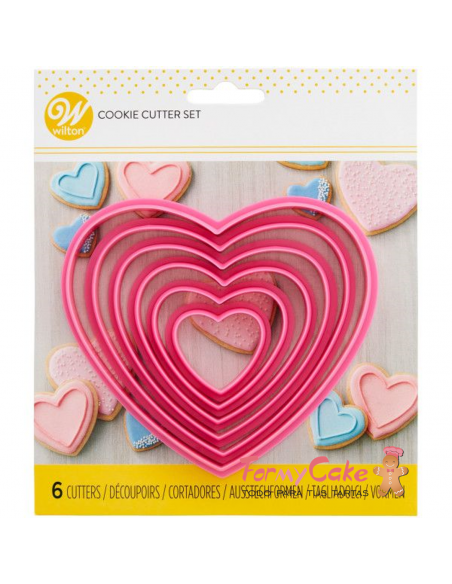 Cortantes Corazones 6ud Wilton