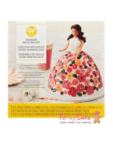 Molde Metal Falda Muñeca Wilton