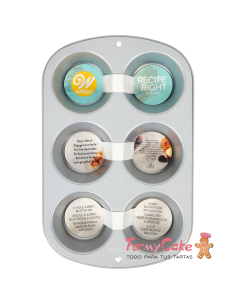 Molde Muffins Gigantes para 6ud Wilton