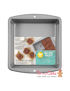 Molde Metal Cuadrado 20x20x5 Wilton