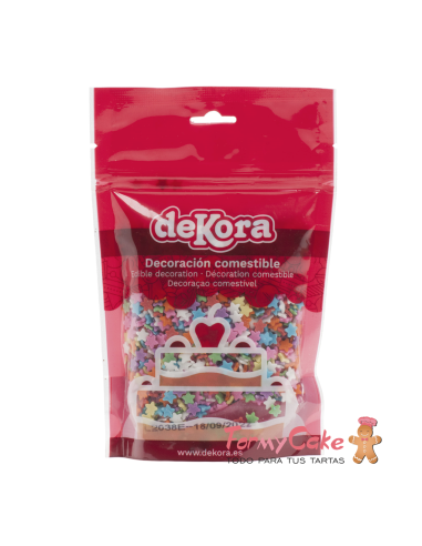 Estrellas Colores De Azucar 100g Dekora
