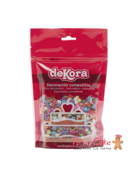 Estrellas Colores De Azucar 100g Dekora