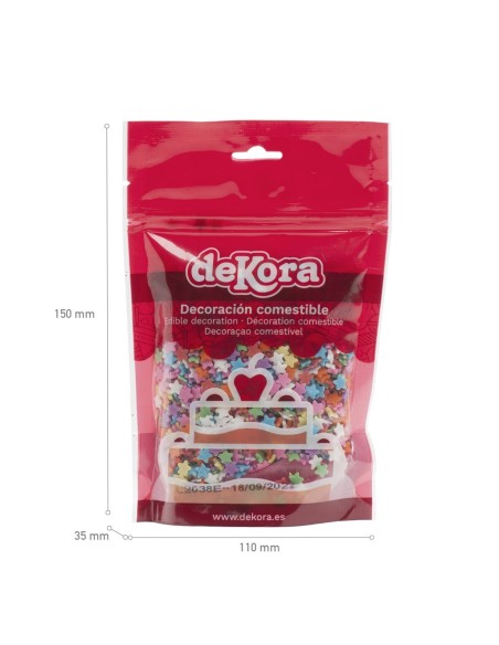 Estrellas Colores De Azucar 100g Dekora