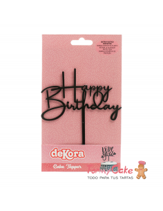 Topper Happy Birthday Negro Dekora