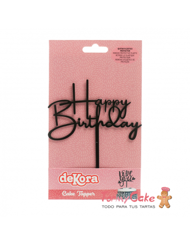 Topper Happy Birthday Negro Dekora