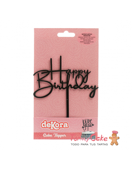 Topper Happy Birthday Negro Dekora