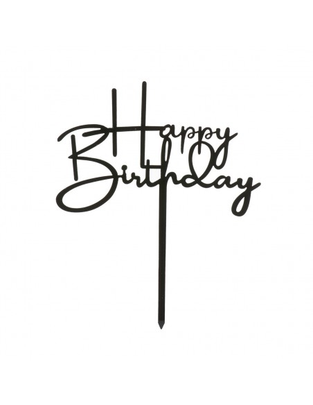 Topper Happy Birthday Negro Dekora