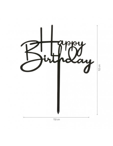 Topper Happy Birthday Negro Dekora