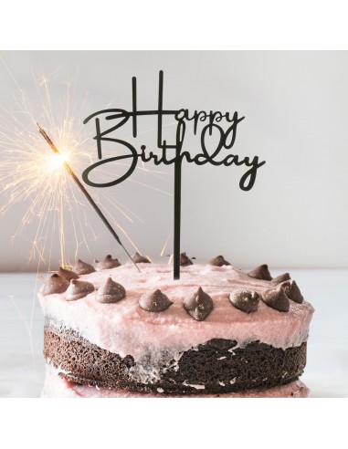 Topper Happy Birthday Negro Dekora