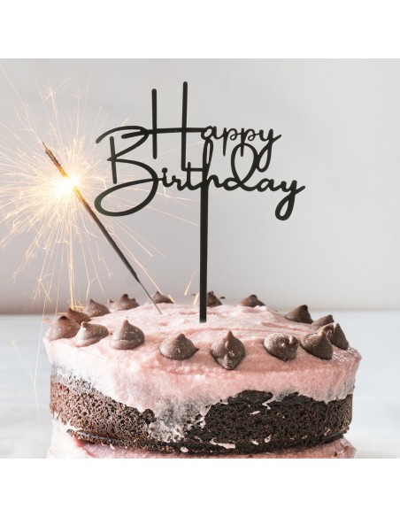 Topper Happy Birthday Negro Dekora
