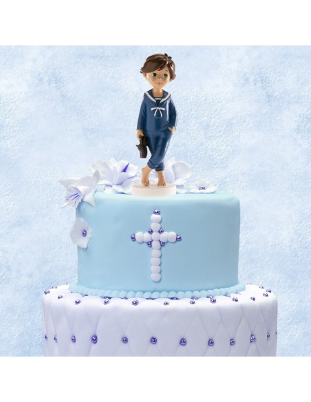 Figura para Tarta Comunión Niño Descalzo Dekora