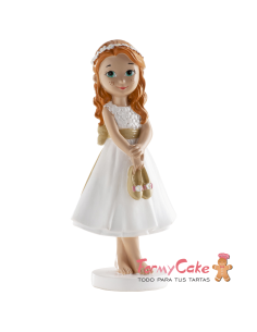Figura para Tarta Comunión Niña Descalza Dekora