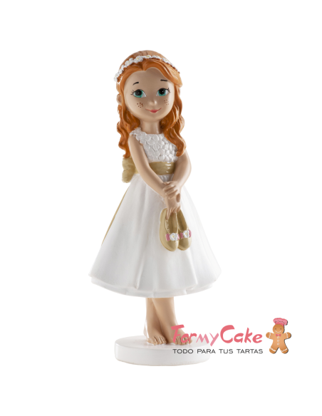 Figura para Tarta Comunión Niña Descalza Dekora