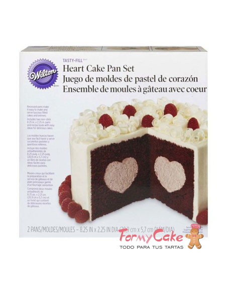 molde relleno corazón wilton