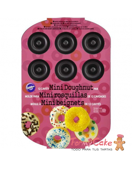 Molde Metal 12 Mini Donuts Wilton
