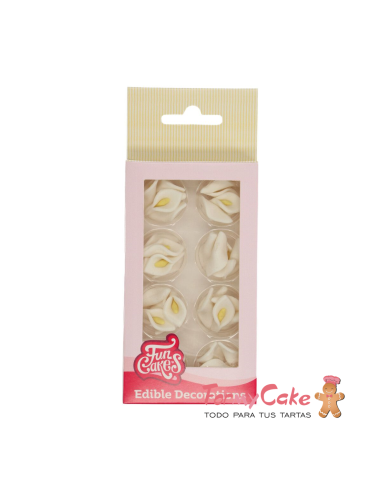 Set Decoraciones De Azúcar Callas Blancas, 24ud. Funcakes