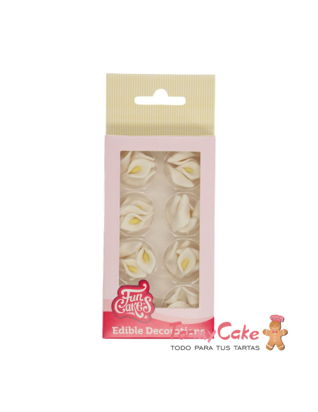 Set Decoraciones De Azúcar Callas Blancas, 24ud. Funcakes