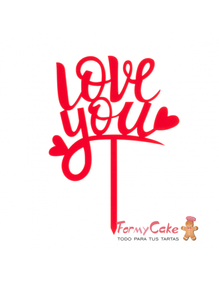Topper Love You Dekora