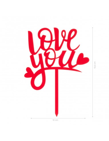 Topper Love You Dekora