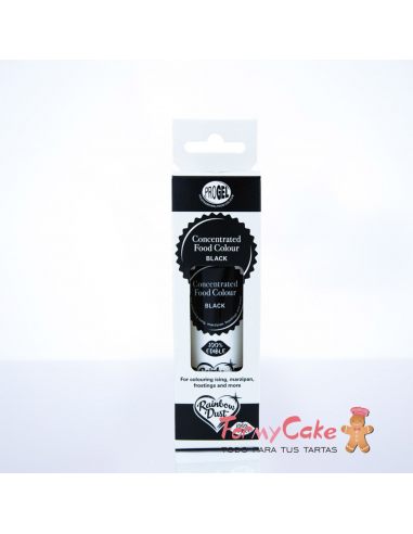 Colorante Gel Negro Progel 25gr De Rainbow Dust