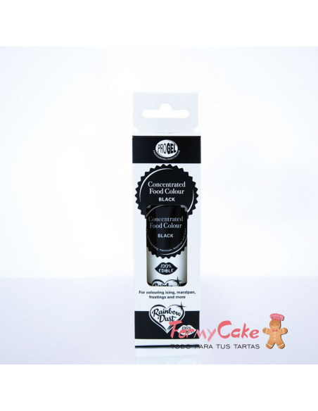 Colorante Gel Negro Progel 25gr De Rainbow Dust