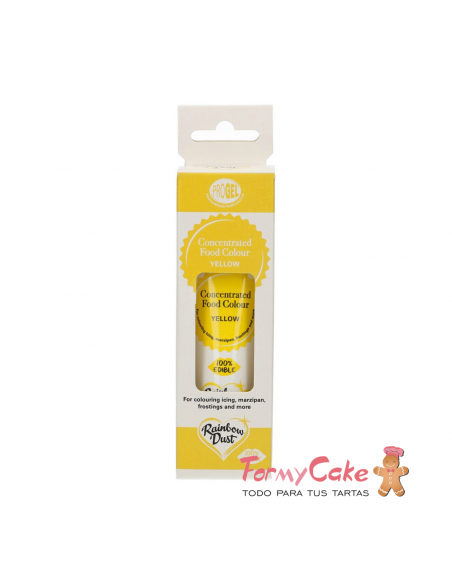 Colorante Gel Amarillo Progel 25gr De Rainbow Dust